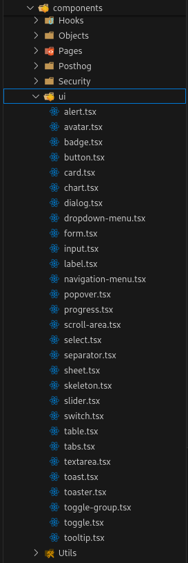 UI components file location